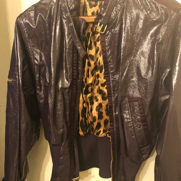 Dolce & Gabbana patent leather jacket real leather #d&g purple pattent leather - Picture 7 of 11